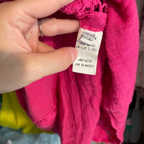 jens pirates booty gauze hot pink dress cover up - Picture 4 of 4